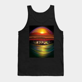 Lake in the Desert at Night Tank Top